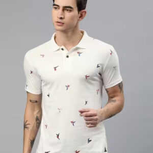 Block Print Regular Fit Polo T-shirt
